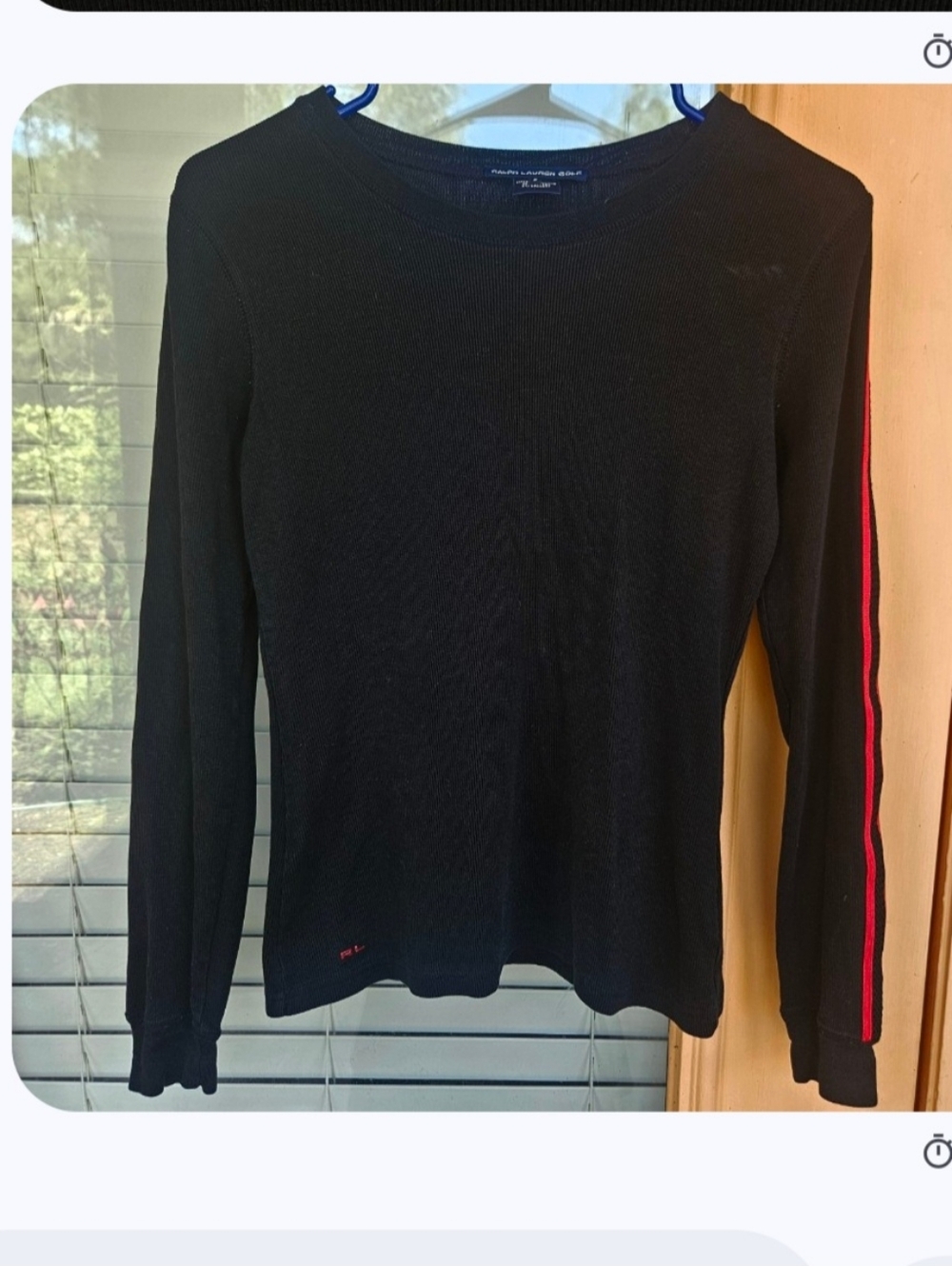 Ralph Lauren Golf Shirt, Long Sleeve Ralph Lauren Top, SM